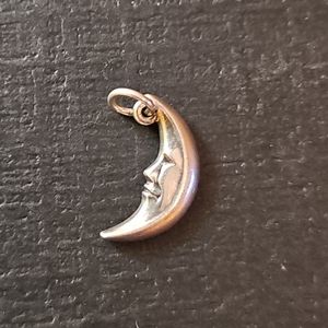 James Avery Man In The Moon Charm Pendant Sterling Sliver RETIRED Crescent Moon
